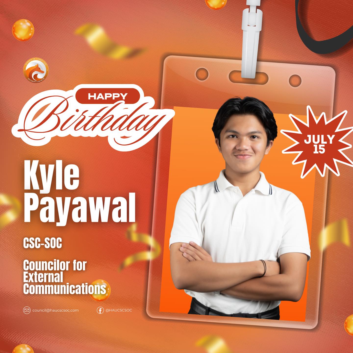 Kyle Payawal Birthday Publication Material